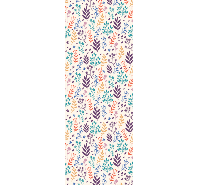 Papel mural hojas patrones de hojas otoñales - TenVinilo