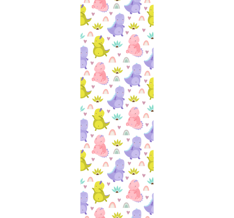 Papel mural bebé patrón de delicia de dinosaurio - TenVinilo