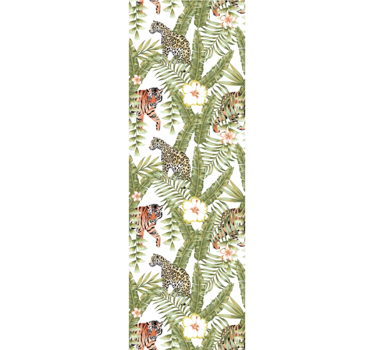 Papel mural animal fauna de la selva tropical - TenVinilo