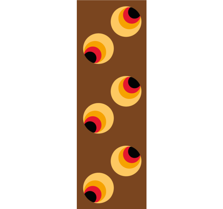 Papel mural geométrico orbes geométricos retro - TenVinilo