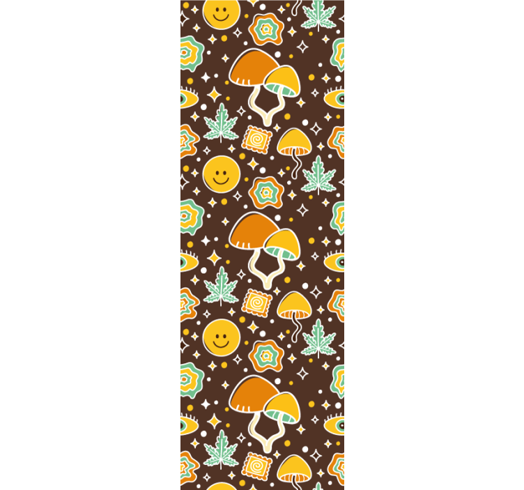 Papel mural arte motivos sonrientes - TenVinilo