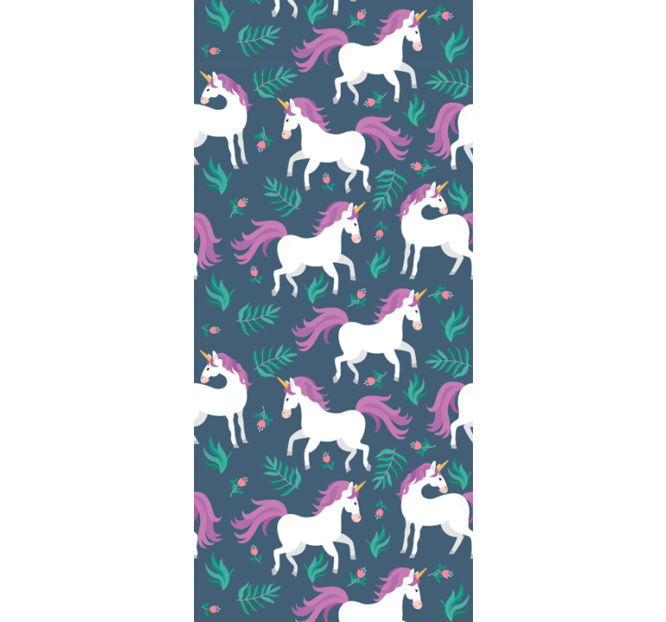 Papel mural caballos unicornios magicos - TenVinilo