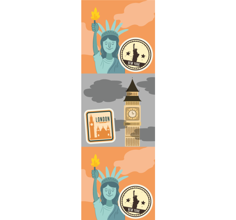 Papel mural New York lugares emblemáticos de la ciudad - TenVinilo
