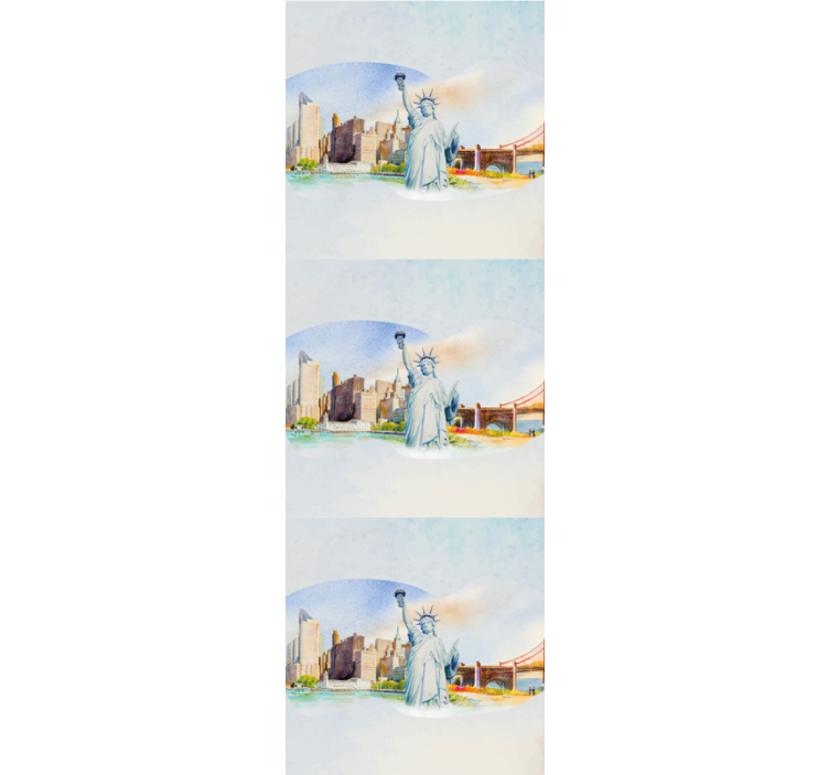 Papel mural New York collage de monumentos urbanos - TenVinilo