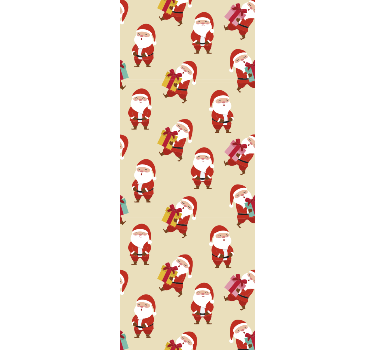 Papel mural navideño personajes festivos - TenVinilo