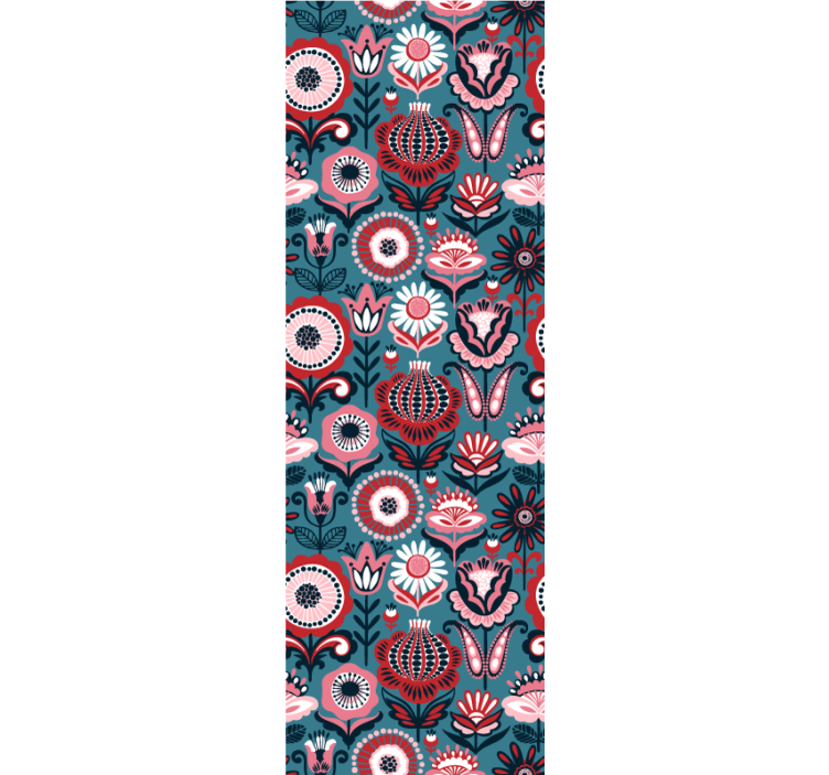 Papel mural floral flores ornamentales - TenVinilo