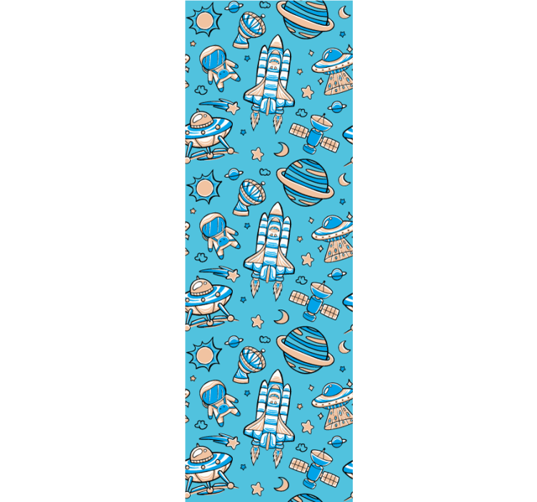 Papel mural moderno fantasía de exploración espacial - TenVinilo