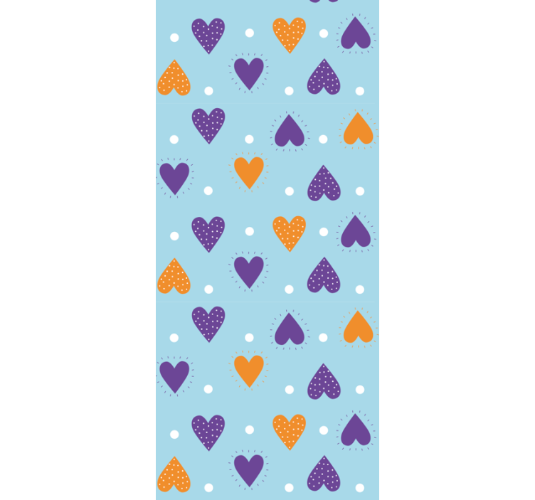 Papel mural dormitorio gotas de lluvia del corazón - TenVinilo