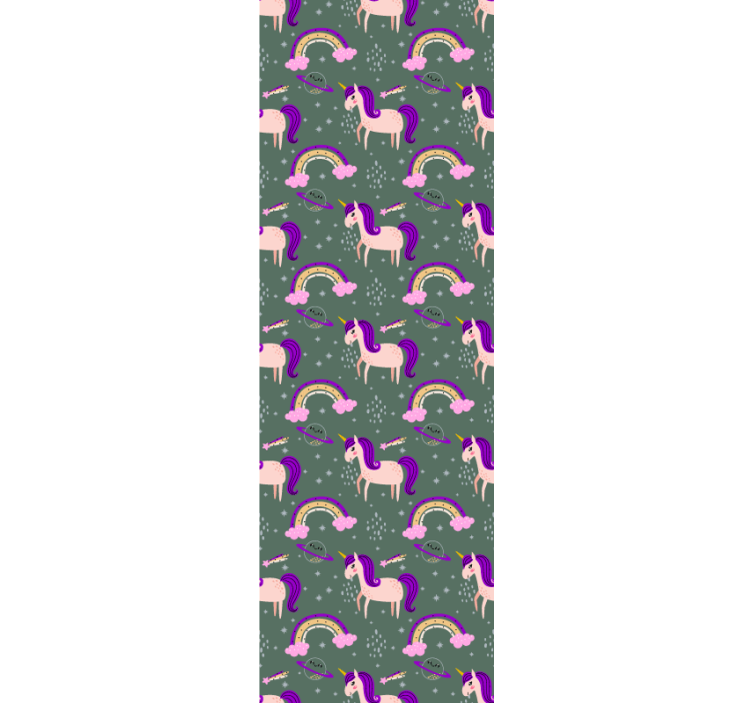 Papel mural animal criaturas míticas y arcos coloridos - TenVinilo