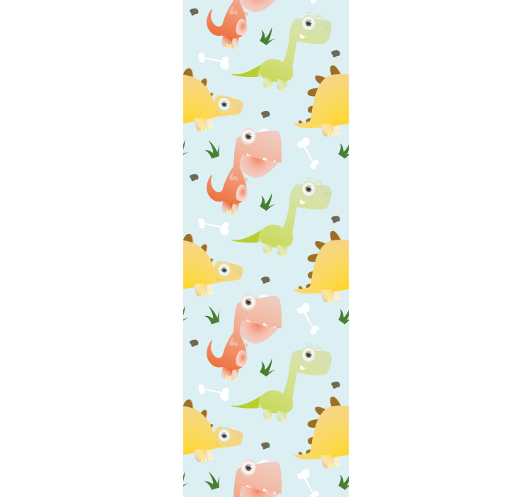 Papel mural dinosaurios patrones de dinosaurios juguetones - TenVinilo