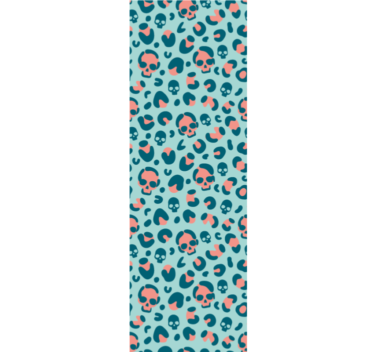 Papel mural Halloween patrón de calaveras - TenVinilo