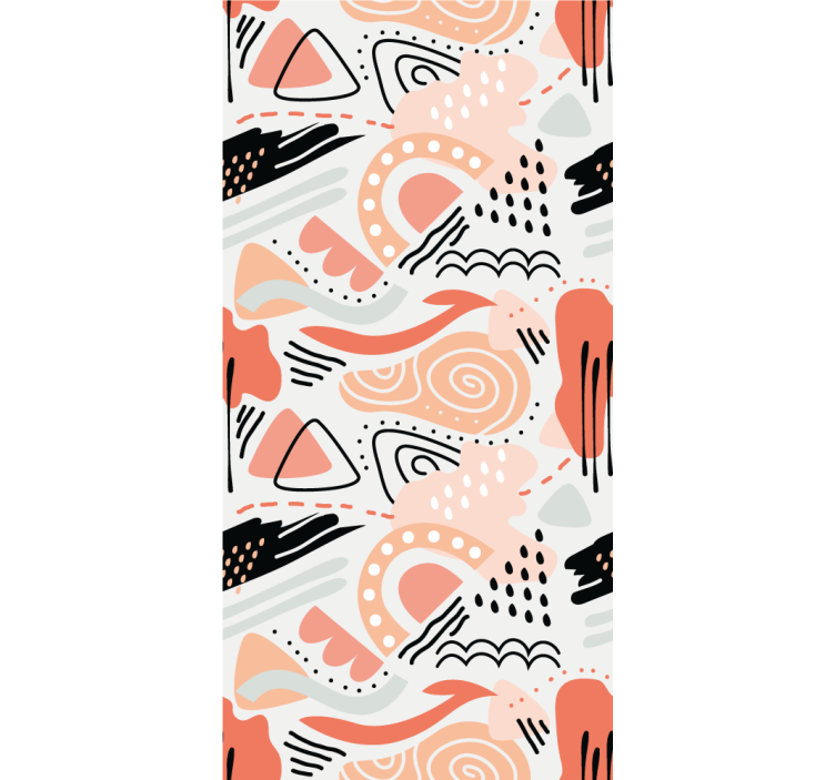 Papel pintado abstracto Manchas de pintura artística con línea - TenVinilo