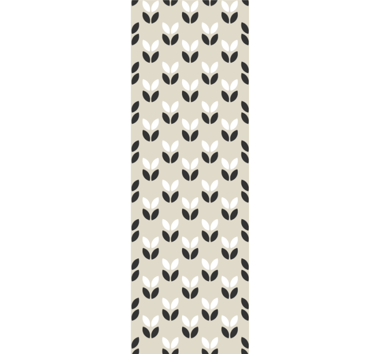 Papel mural geométrico patrón de hoja simétrica - TenVinilo