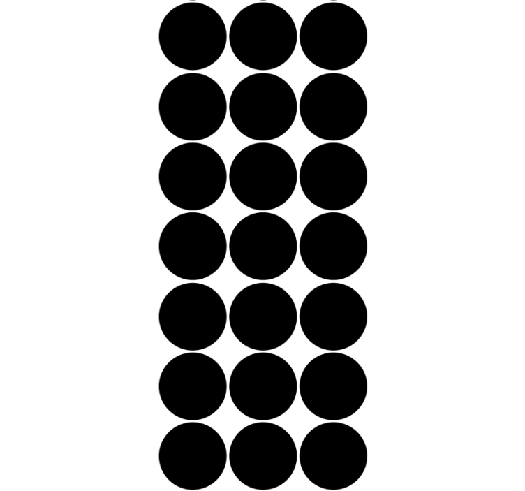 Papel mural topos patrón circular elegante en color negro - TenVinilo