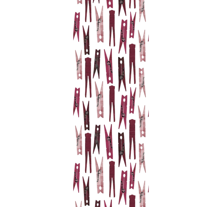 Papel mural geométrico pinzas para la ropa esparcidas - TenVinilo