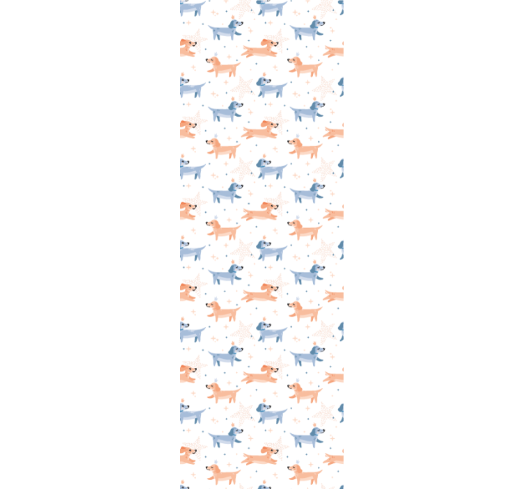 Papel mural bebé tema de cachorros juguetones - TenVinilo