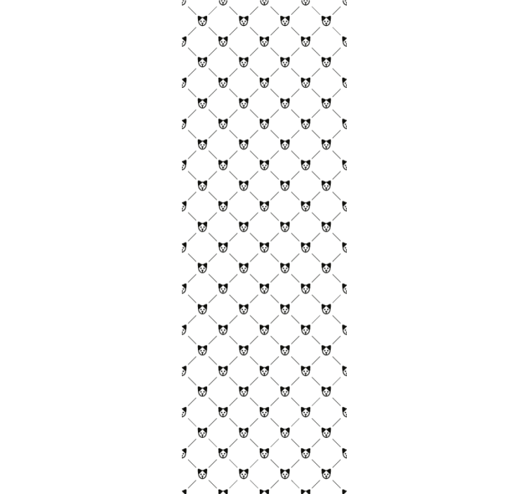 Papel mural gatos patrón de silueta de gato - TenVinilo