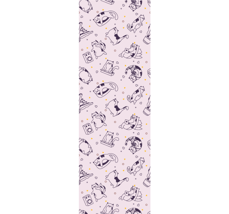 Papel mural bebé arte lineal juguetón - TenVinilo