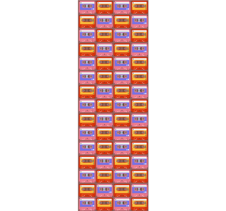 Papel mural arte matriz de casetes retro - TenVinilo