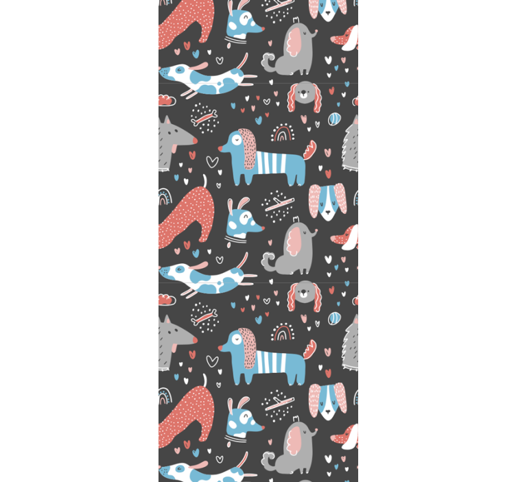 Papel mural animal motivos de animales juguetones - TenVinilo