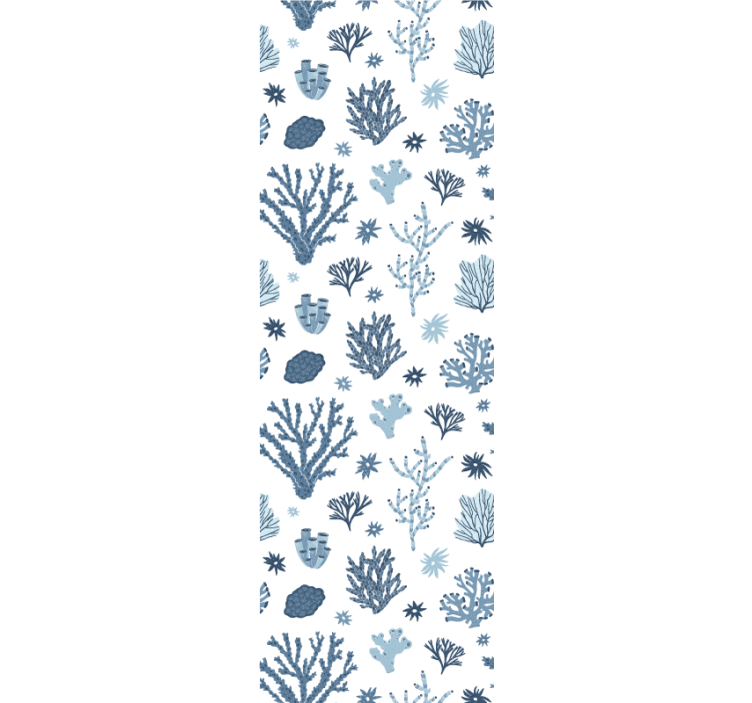 Papel mural naturaleza patrones de flora oceánica - TenVinilo