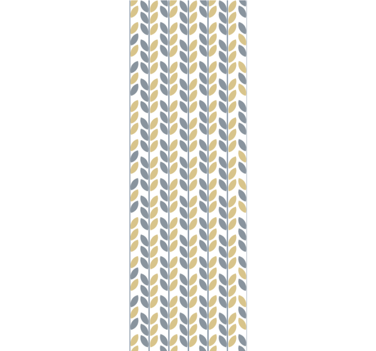 Papel mural hojas patrón elegante vertical - TenVinilo