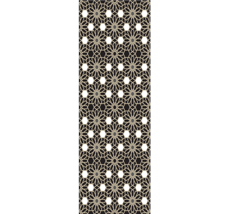 Papel mural azulejos tema floral geométrico - TenVinilo