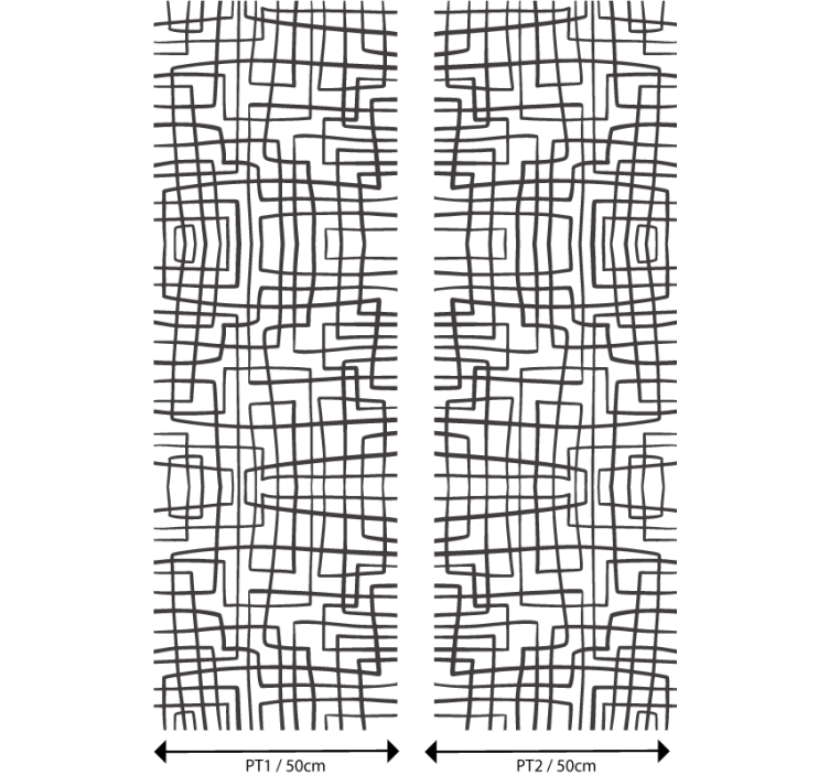 Papel mural comedor patrón de línea abstracta - TenVinilo