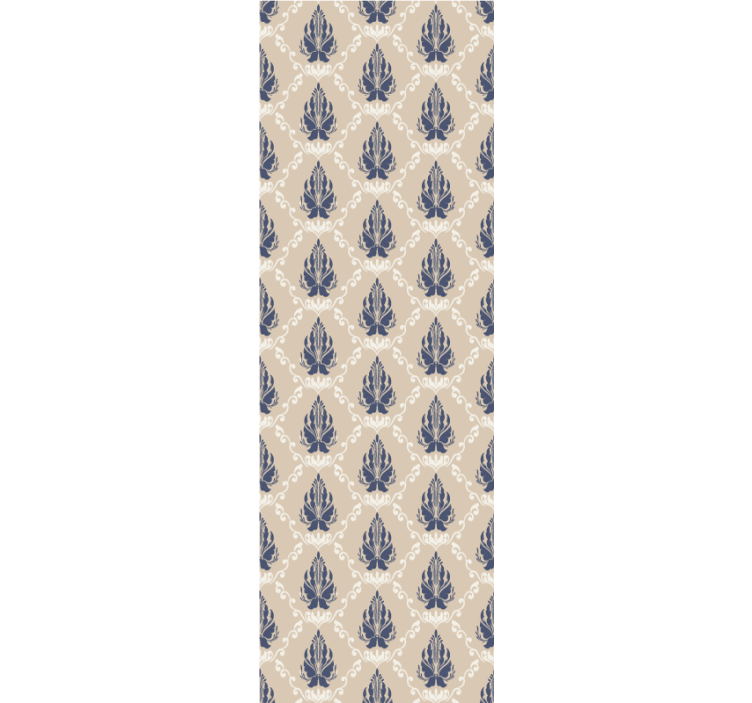 Papel mural barroco motivo floral frondoso - TenVinilo