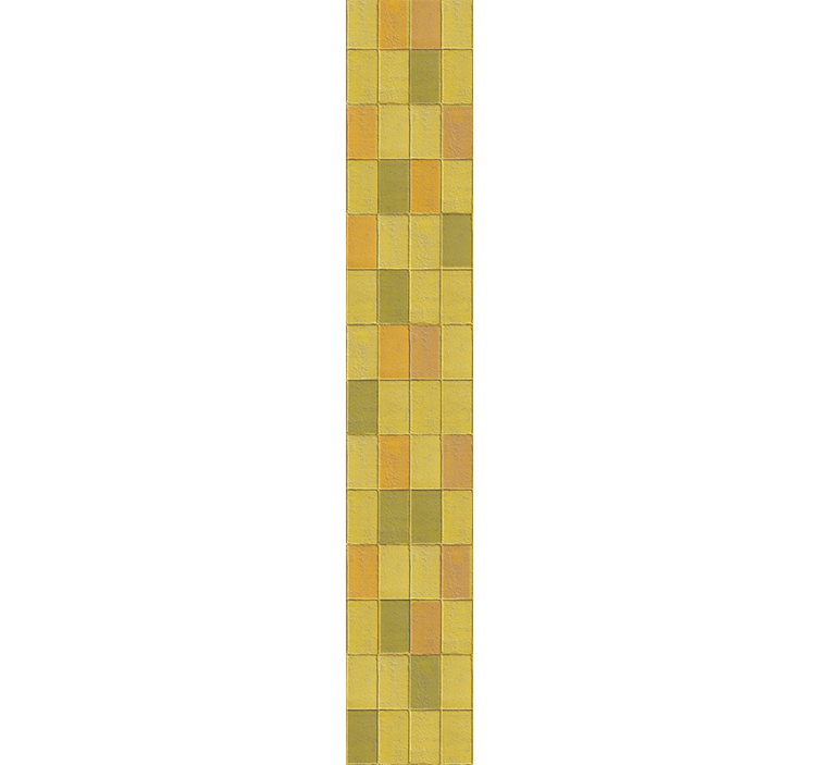 Papel mural azulejos tonos amarillos cálidos - TenVinilo