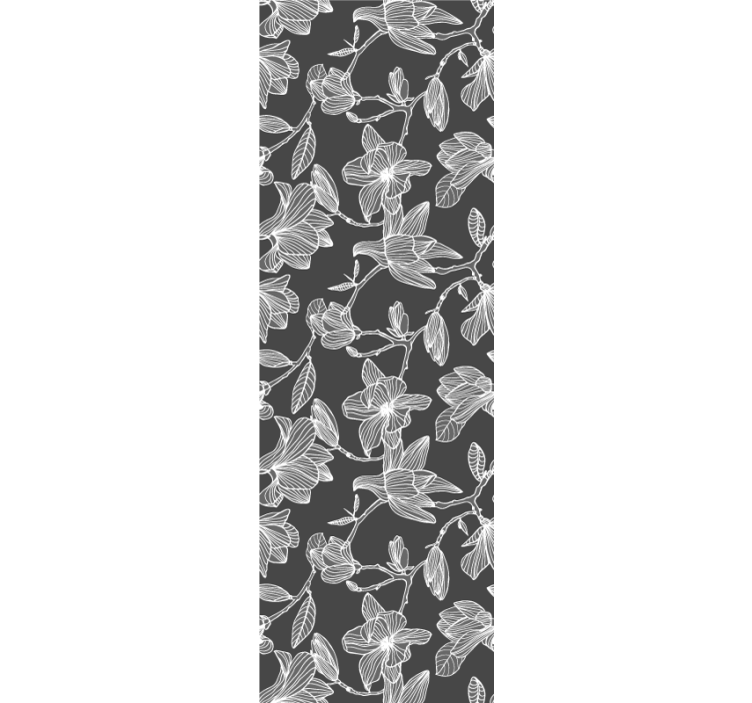 Papel pintado flores composición de flores marrón - TenVinilo