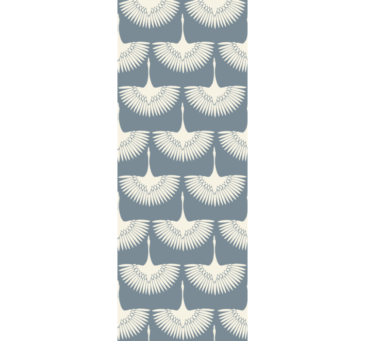 Papel mural pájaros elegante patrón de cigüeñas voladoras - TenVinilo