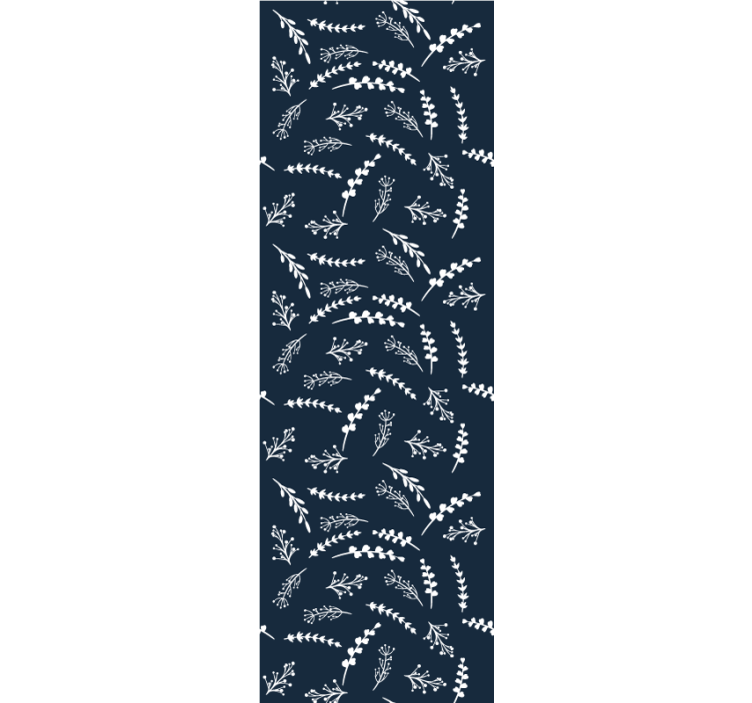 Papel mural hojas delicado patrón azul - TenVinilo