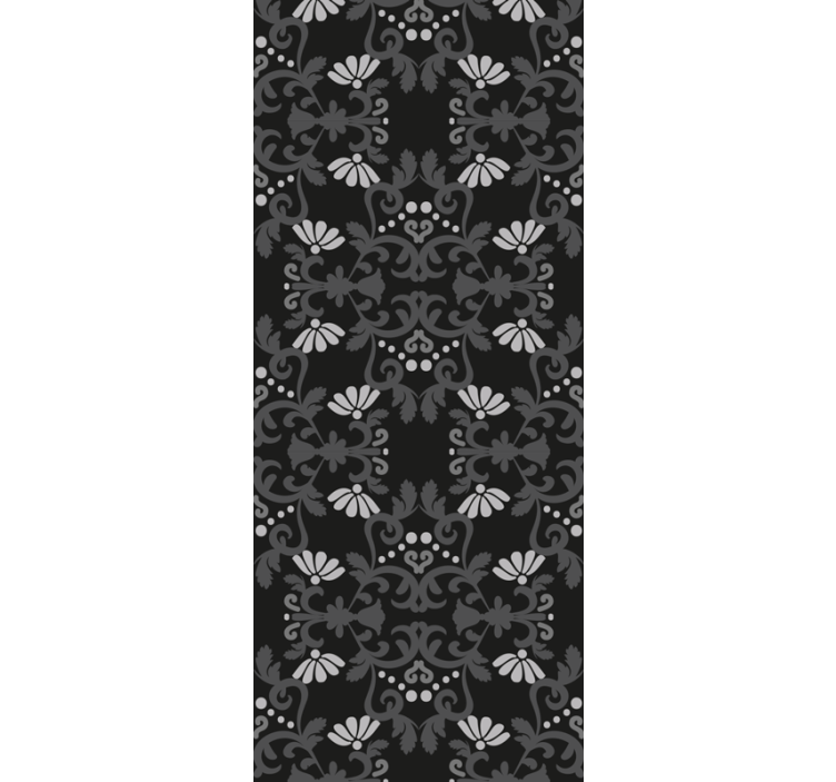 Papel mural floral elegante exhibición botánica - TenVinilo