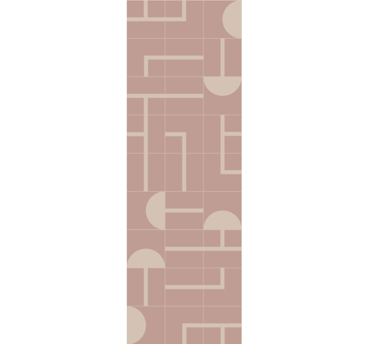 Papel mural geométrico formas suaves de color beige - TenVinilo