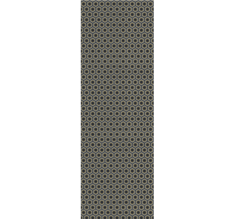 Papel pintado moderno Patrón de hexágonos dorados y grises - TenVinilo