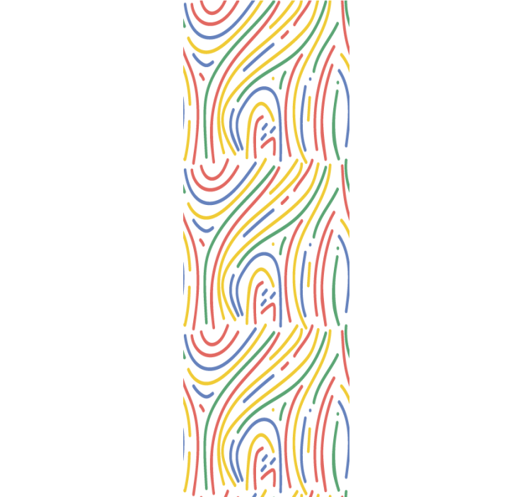 Papel mural oficinas líneas curvas coloridas - TenVinilo