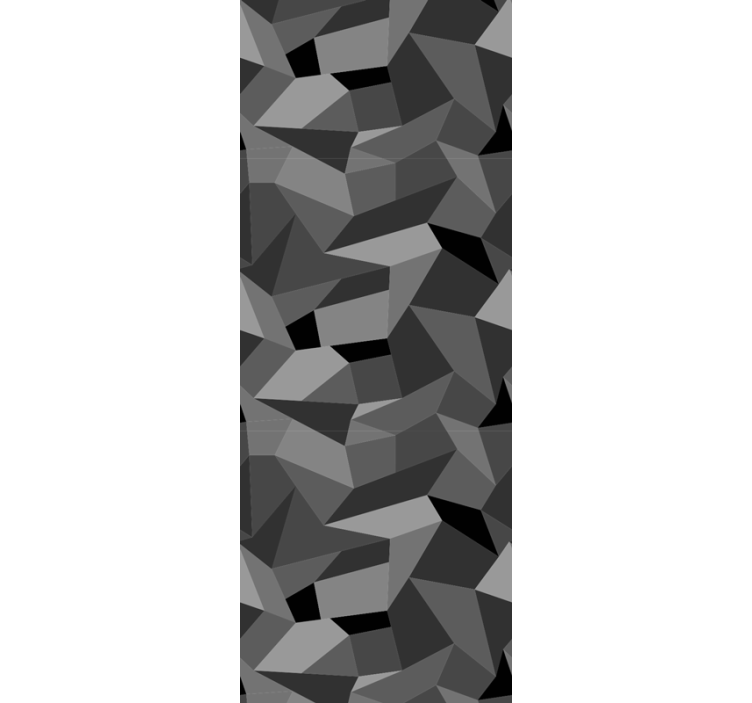 Papel pintado triangulos Profundidades geométricas negro - TenVinilo