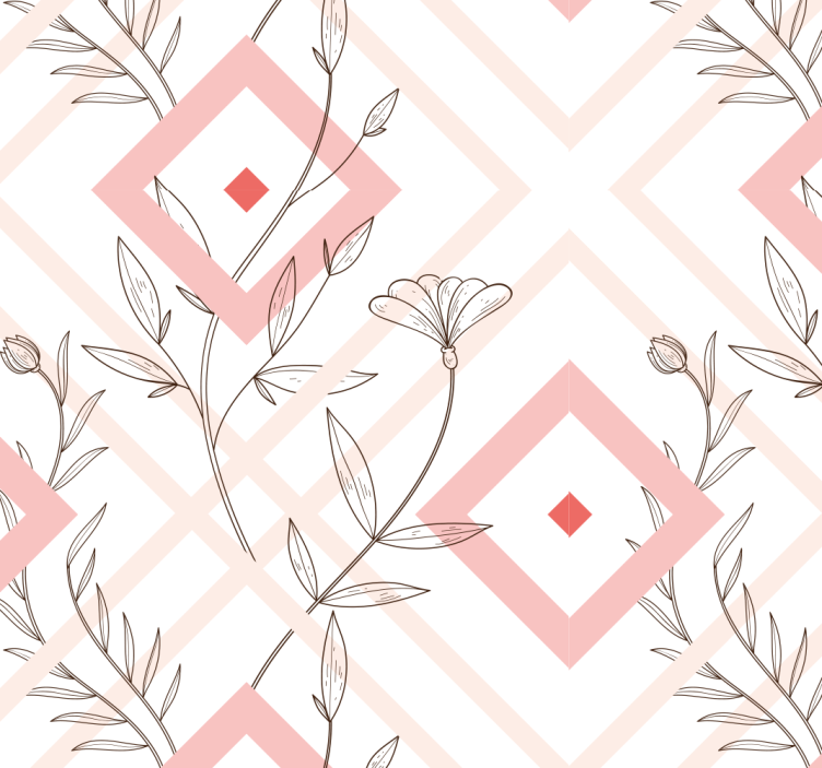 Papel pared moderno rombos mapuche - TenVinilo