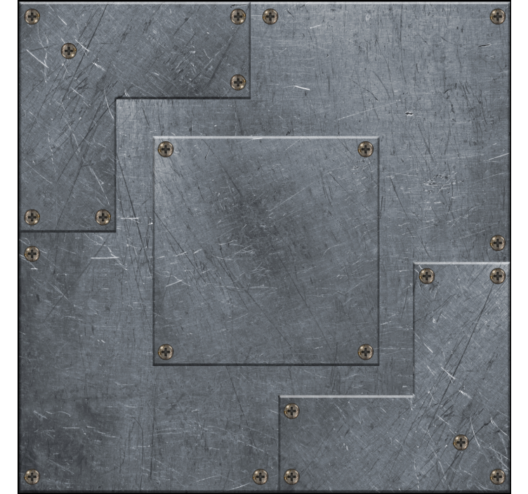 Papel mural juvenil placas de acero - TenVinilo