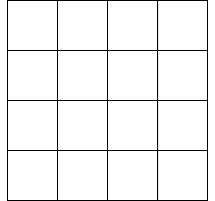 Papel mural cuadros líneas finas en blanco y negro - TenVinilo