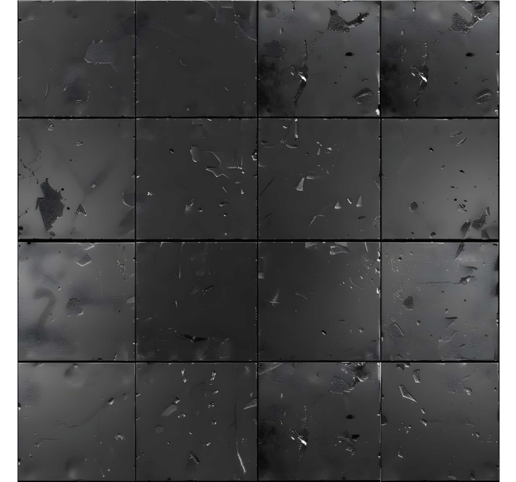 Papel mural azulejos estilo industrial negro - TenVinilo