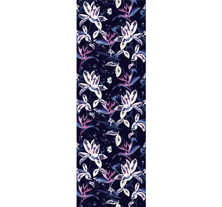 Papel pintado flores jardín nocturno floral - TenVinilo