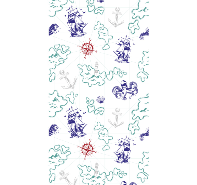 Papel pintado infantil mapa del tesoro  - TenVinilo