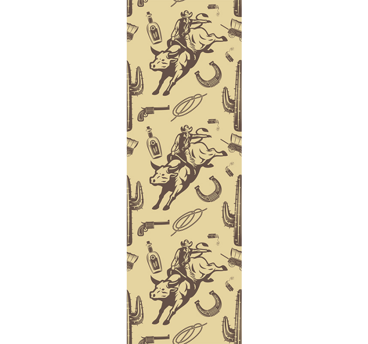 Papel mural infantil elementos de temática occidental - TenVinilo