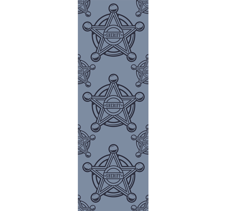 Papel mural personalizable patrones de estrellas de sheriff - TenVinilo