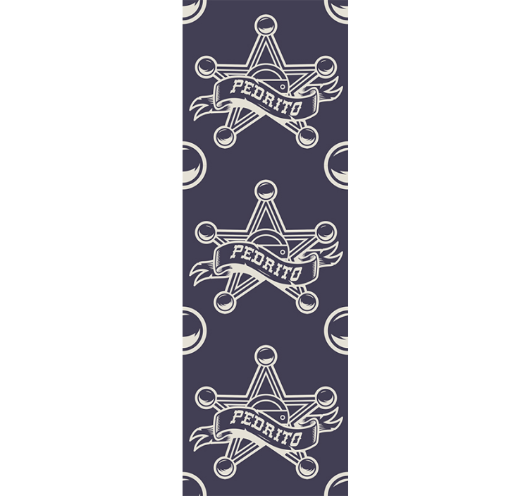 Papel mural vintage diseño de insignia de estrella - TenVinilo