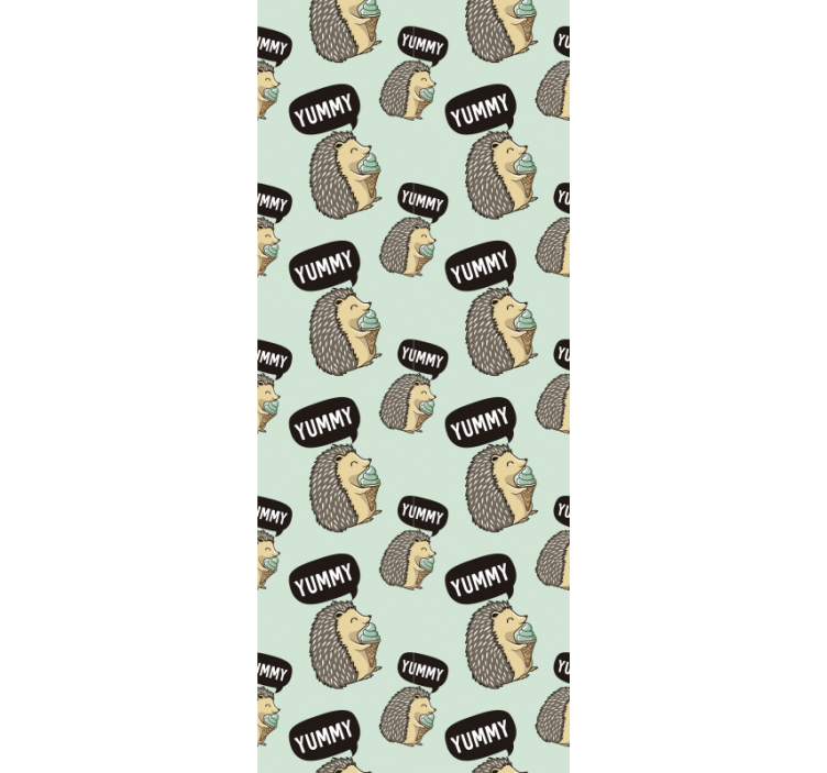 Papel mural animal linda impresión de erizo - TenVinilo