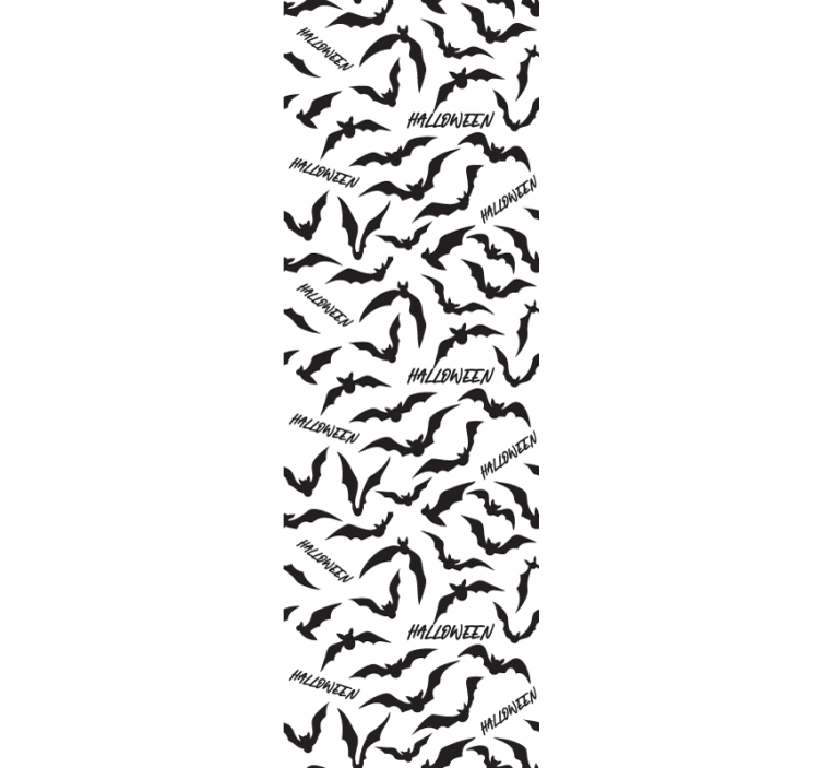 Papel mural Halloween murciélagos y texto - TenVinilo