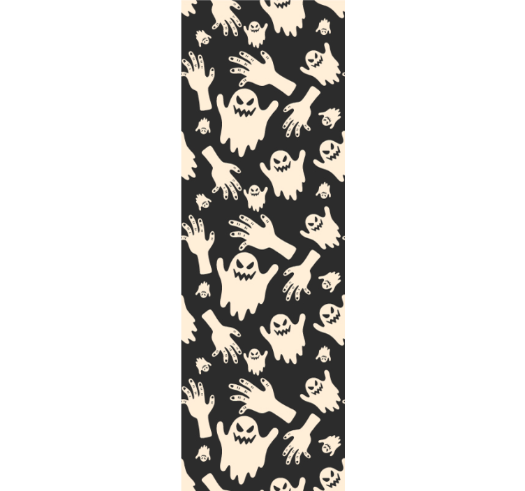 Papel mural Halloween patrones de manos fantasmales - TenVinilo
